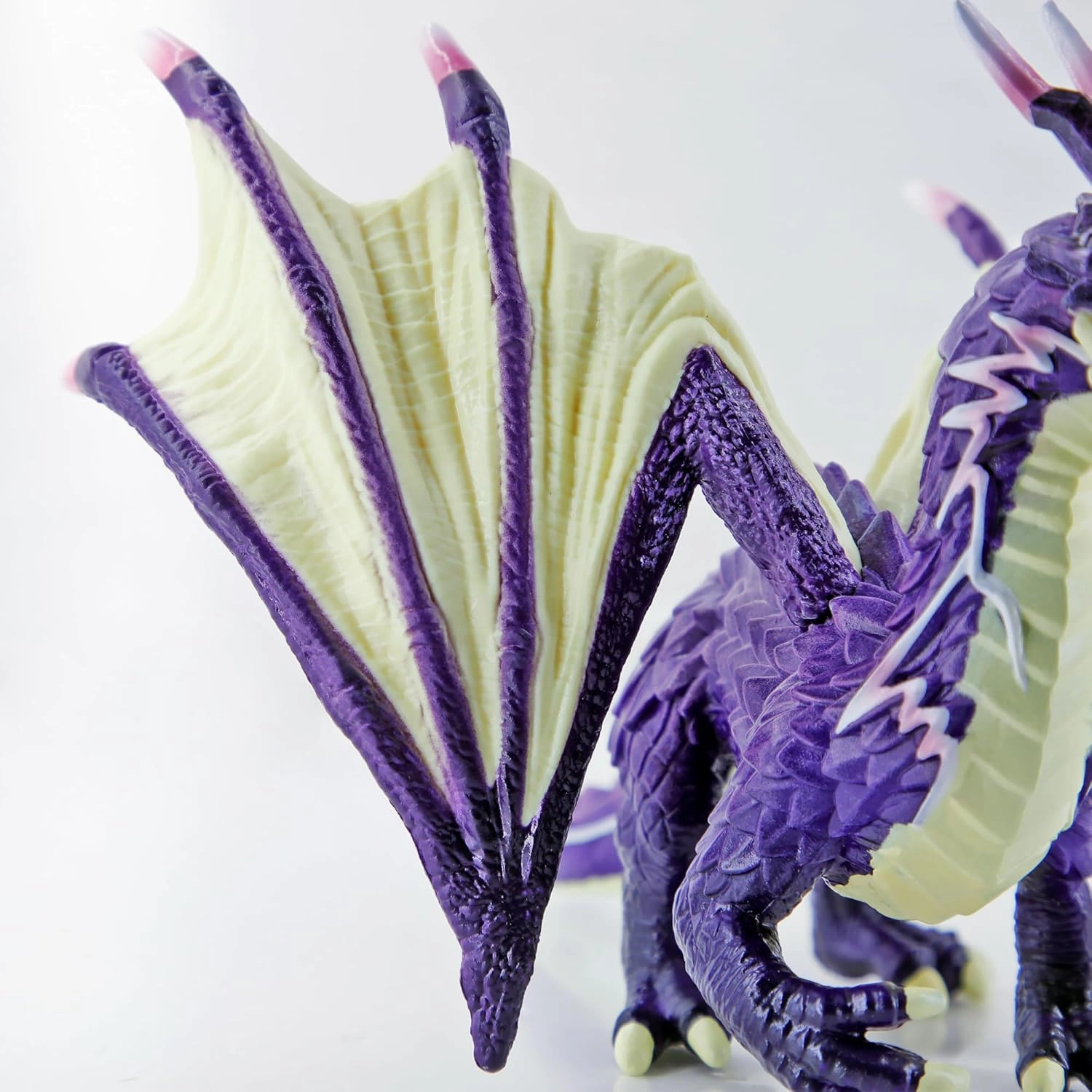 RECUR Thunder Dragon Action Figurine, 7.4 Inch Purple Dragon Toys for Boys Girls Kids, RPG Figures Miniatures for Tabletop Display & Roleplaying, Collectors Toy Age 3  