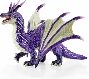 RECUR Thunder Dragon Action Figurine, 7.4 Inch Purple Dragon Toys for Boys Girls Kids, RPG Figures Miniatures for Tabletop Display & Roleplaying, Collectors Toy Age 3  