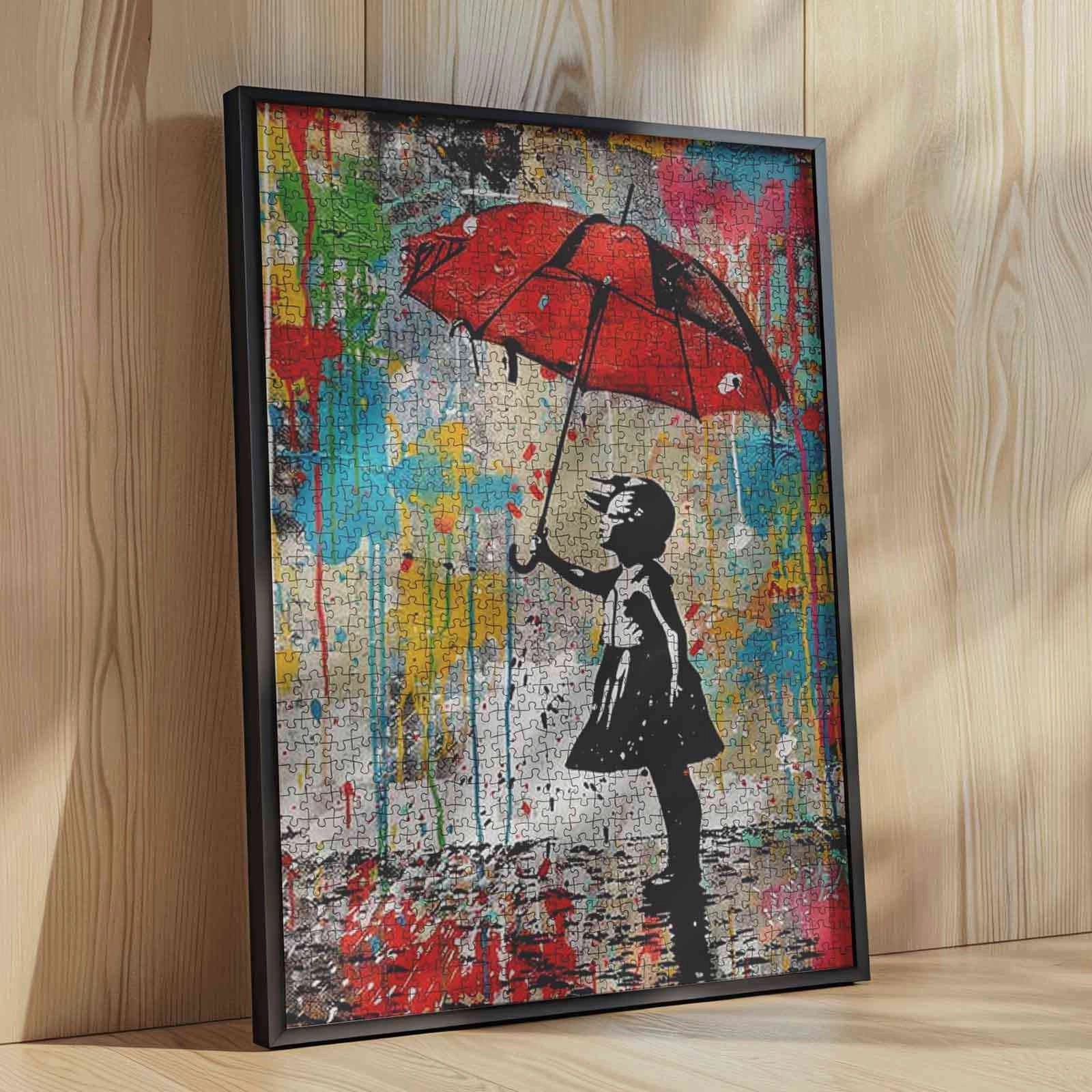 Red Umbrella Girl Jigsaw Puzzles