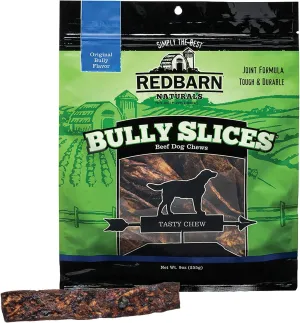 Redbarn Bully Slices for Dogs, Highly Palatable, Long-Lasting Natural Dental Treats with Functional Ingredients, 9 oz. (Pack of 2) - Original Bully