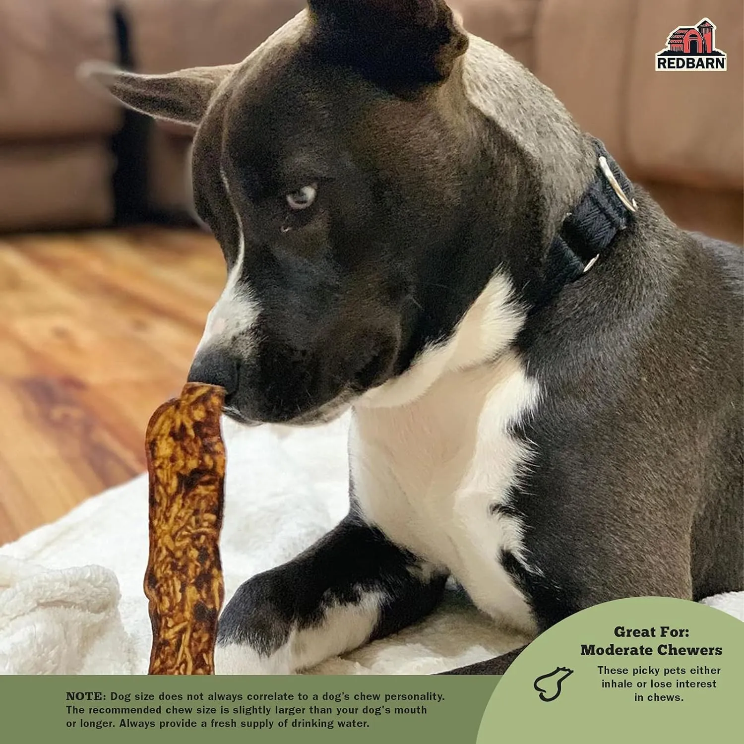 Redbarn Bully Slices for Dogs, Highly Palatable, Long-Lasting Natural Dental Treats with Functional Ingredients, 9 oz. (Pack of 3) - Peanut Butter