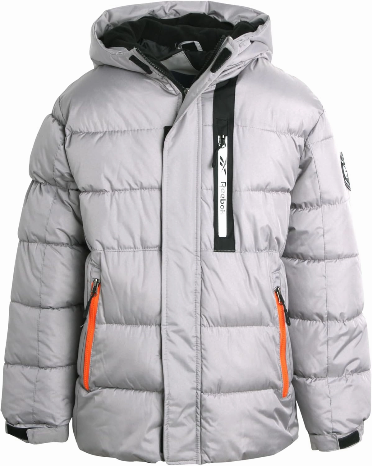Reebok Boys Puffer Jacket - Heavyweight Weather Resistant Quilted Jacket for Boys - Fleece Insulated Winter Jackets with Hood