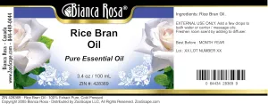 Rice Bran Oil - 100% Pure, Cold Pressed (3.40 fl oz, ZIN: 428369) - 2 Pack