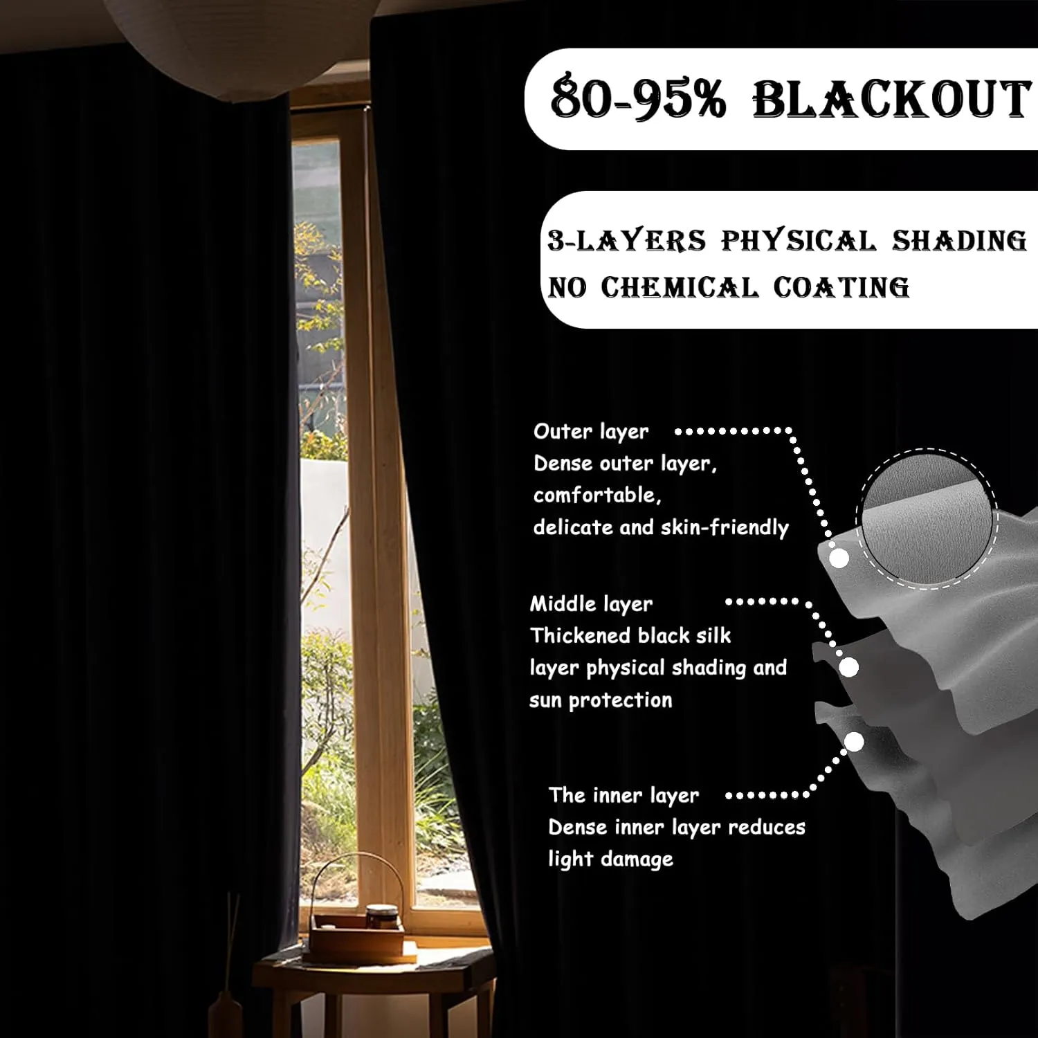 Room Divider Curtains for Ceiling Track Rod, Blackout Ceiling Track Curtains with Hooks Noise Reduction Privacy Curtain for Wall Ceiling Mount Track, 4.3 ft Wide x 9 ft Tall, Grey, 1 Panel
