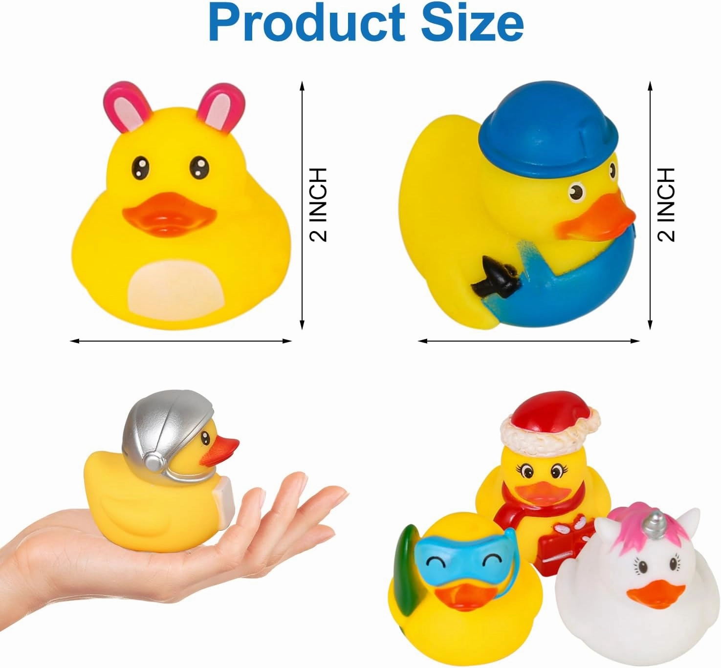 Rubber Ducks Bath Toy for Kids, Assortment Duckies for Jeep Ducking Pool Floater Ducky Bathtub Beach Toys, Party Favors Birthday