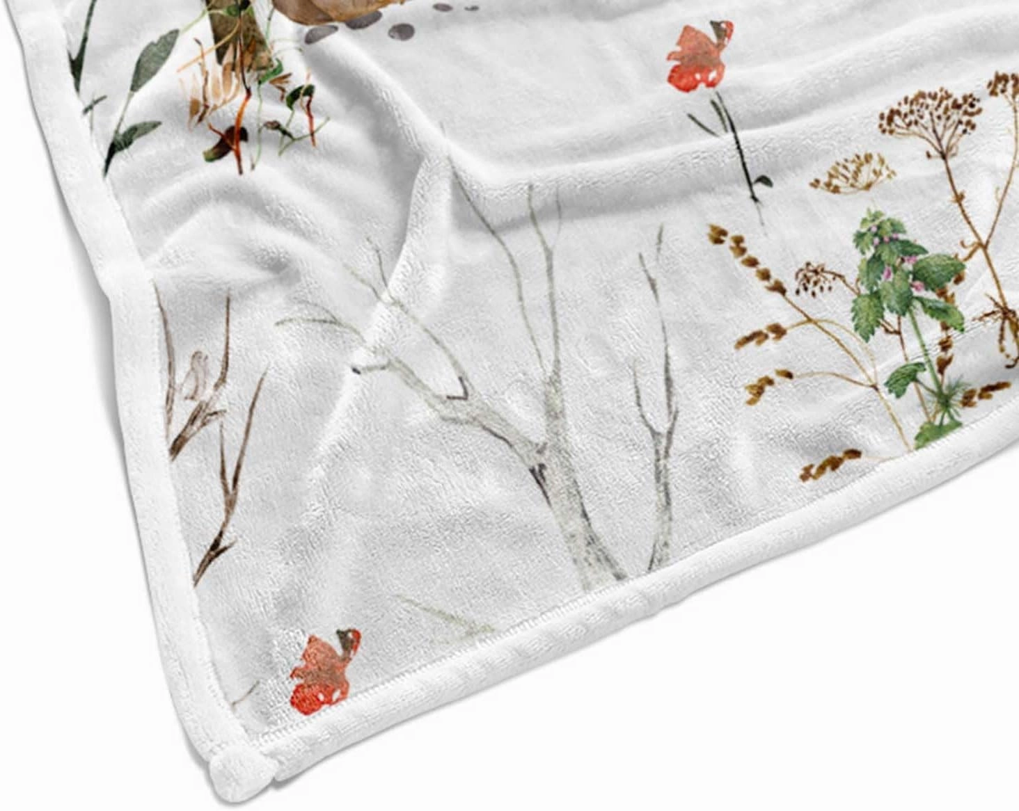 Rustic Forest Throw Blanket, Country Hunting Bear Deer Wild Animals Farmhouse Lodge Cabin Throw Blankets, Cozy Warm Soft Flannel Throws and Blankets for Bed Couch Camping Travel 50x60 Inch