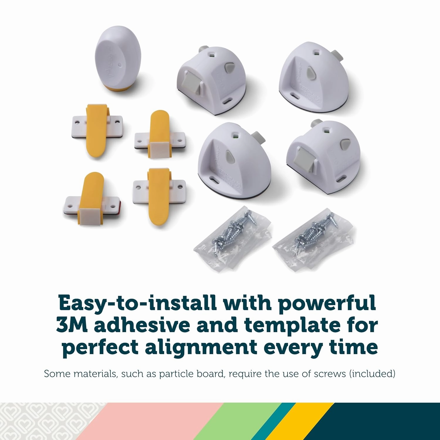 Safety 1st Adhesive Magnetic Lock System, 4 Locks And 1 Key