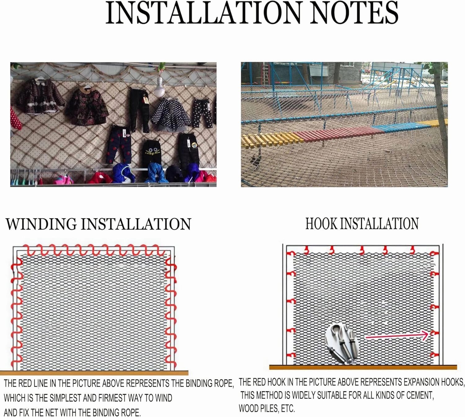 Safety Rope Netting for Balcony,Protection Kids Hemp Rope Nets Banister,Retro Cargo Mesh Nets Truck Trailer Net Support Customization Treehouse Net(0.5Mx7M(1.64FTx22.96FT))