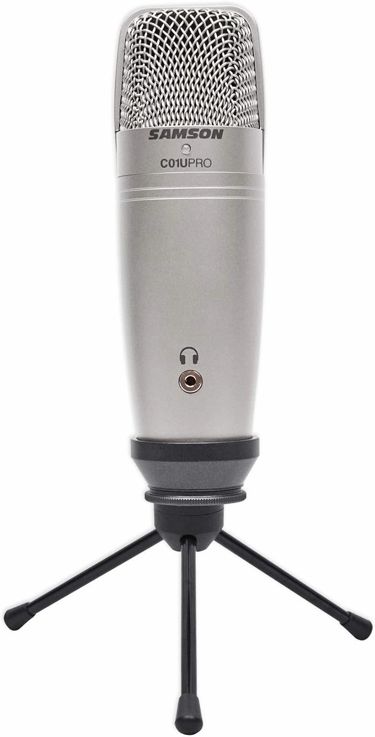 Samson C01U Pro USB Large Diaphragm Studio Condenser Microphone Mic Tripod Stand