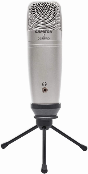 Samson C01U Pro USB Large Diaphragm Studio Condenser Microphone Mic Tripod Stand