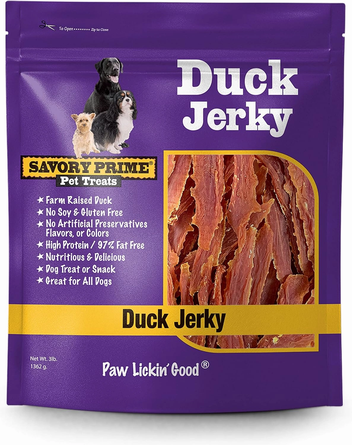 Savory Prime Natural Duck Jerky 48 oz.