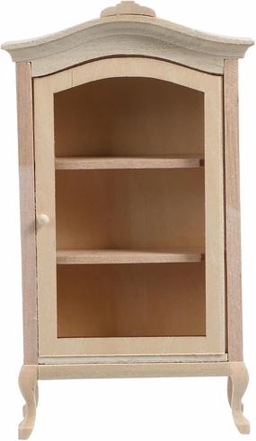 Scale Decorative Storage for Dollhouse Furniture Unique Arched Design Wood Craft for Creative Play