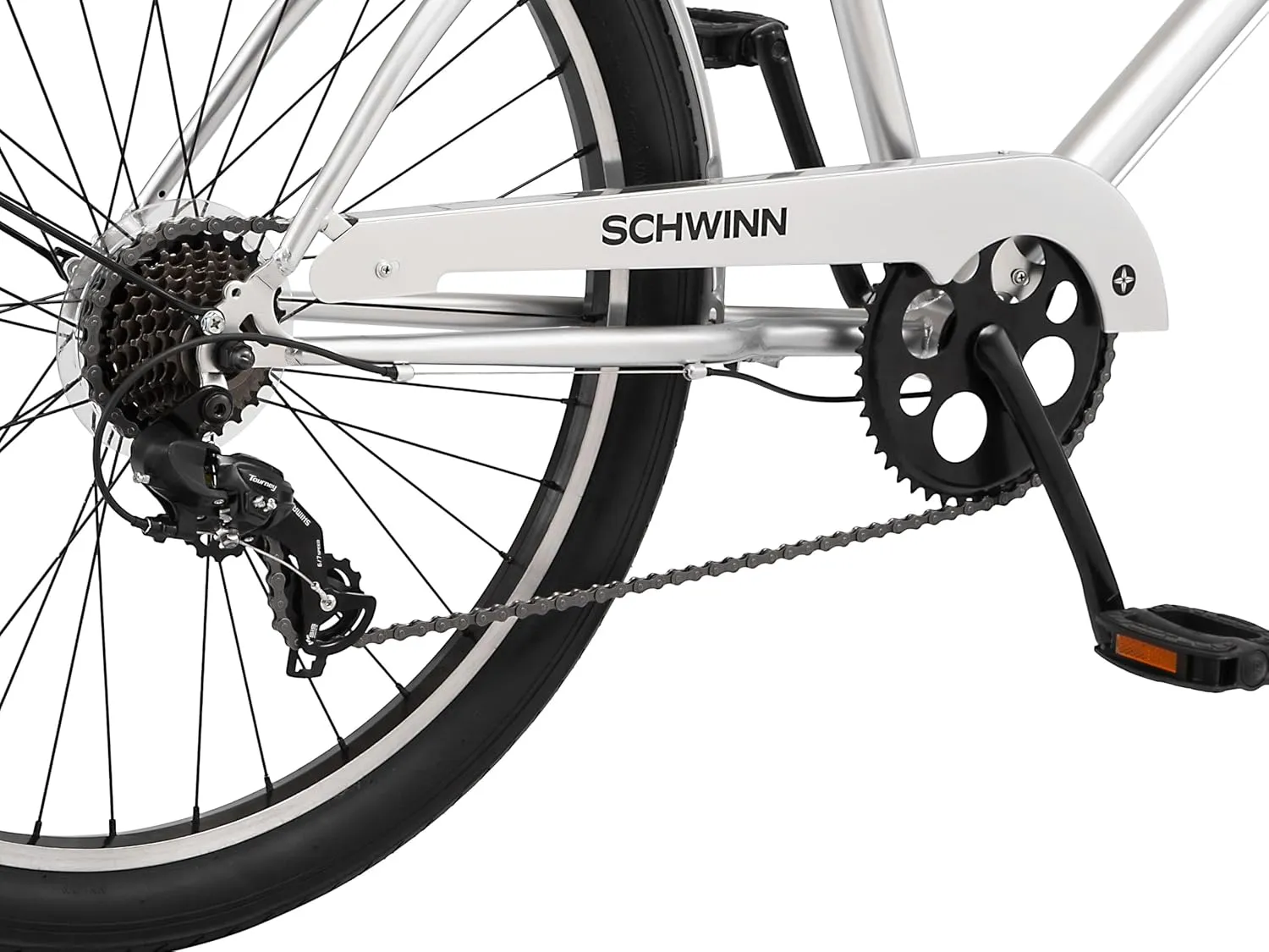 Schwinn Cruiser Bike, 26 Inch Bike for Women and Men, Beach Cruiser Bicycle, Linear Pull Brakes, Comfortable Padded Seat, Upright Riding Position, Adult Bicycle