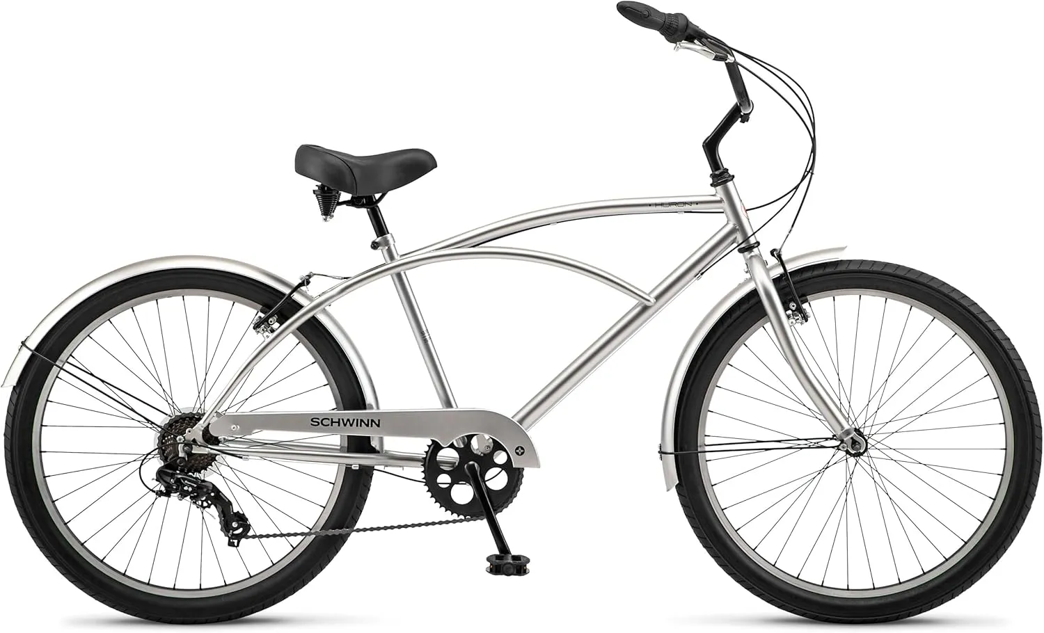 Schwinn Cruiser Bike, 26 Inch Bike for Women and Men, Beach Cruiser Bicycle, Linear Pull Brakes, Comfortable Padded Seat, Upright Riding Position, Adult Bicycle