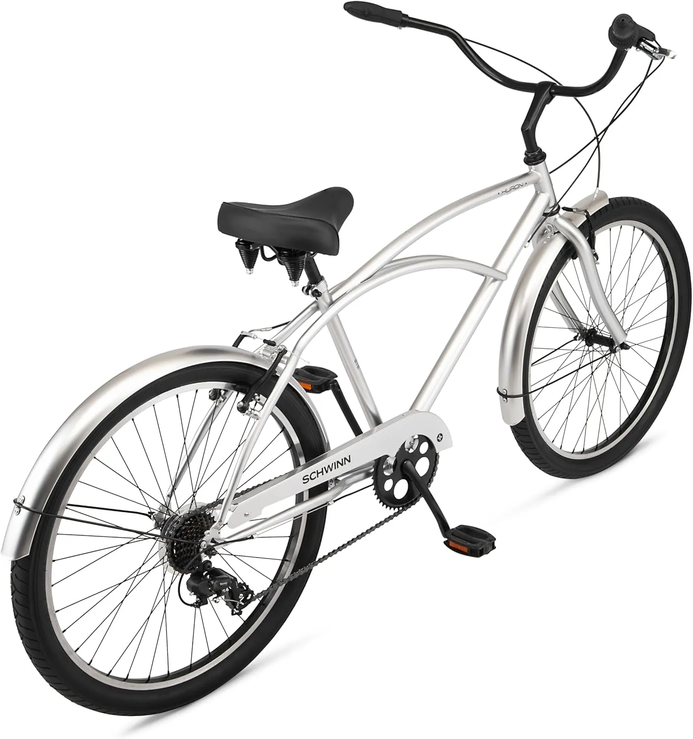 Schwinn Cruiser Bike, 26 Inch Bike for Women and Men, Beach Cruiser Bicycle, Linear Pull Brakes, Comfortable Padded Seat, Upright Riding Position, Adult Bicycle