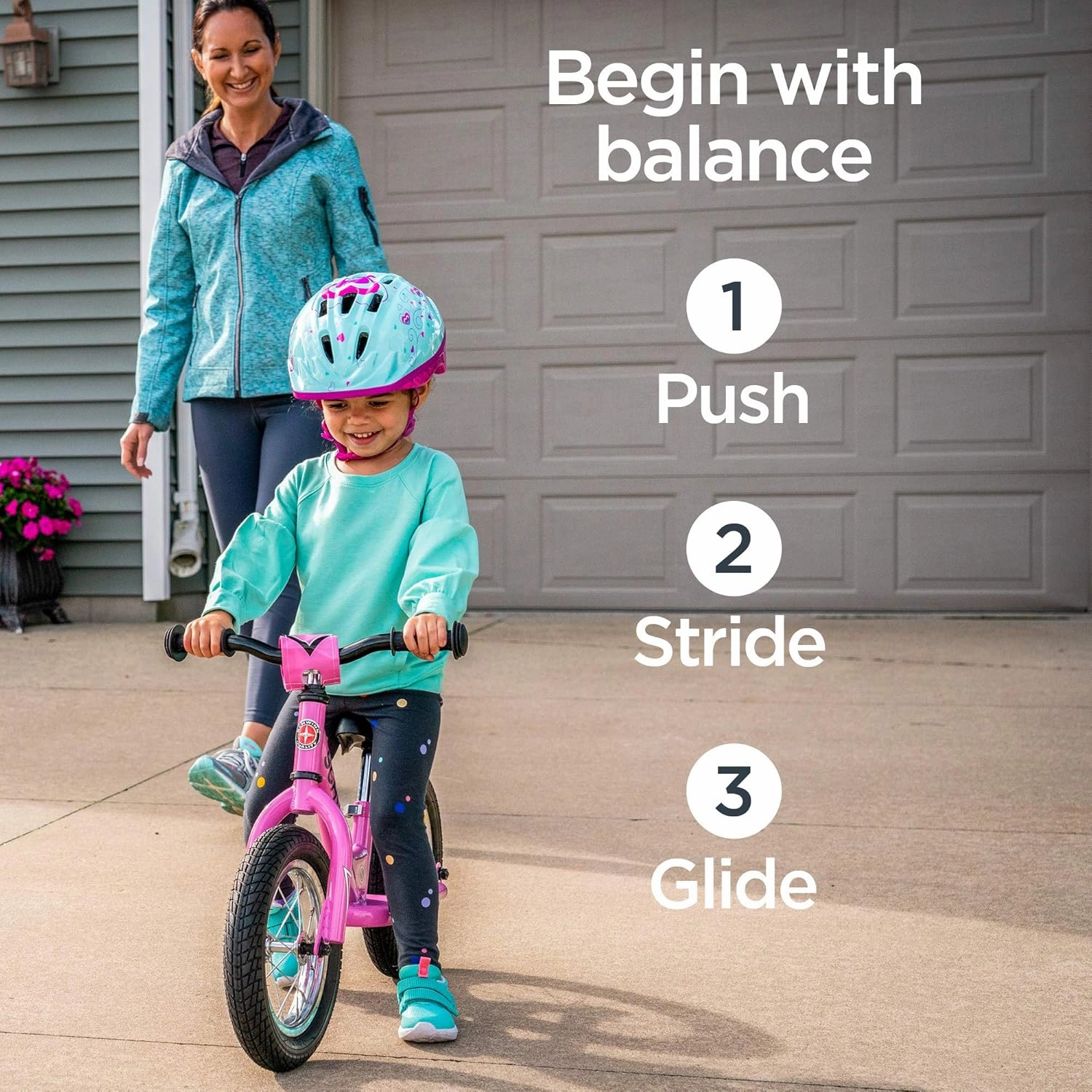 Schwinn Balance Bike, 12 Inch Bike for Kids Ages 2-4, Durable Steel Frame, Padded Seat, Cushioned Grips, Adjustable Seat Grows with Your Child, No Training Wheels Needed, Training Bicycle for Kids