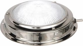 Seachoice LED Surface-Mount Dome Light, Bright White, Stainless Steel Flange