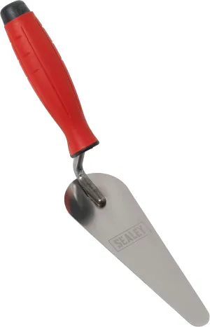Sealey 160mm Stainless Steel Narrow Gauging Trowel, Rubber Handle - T1225