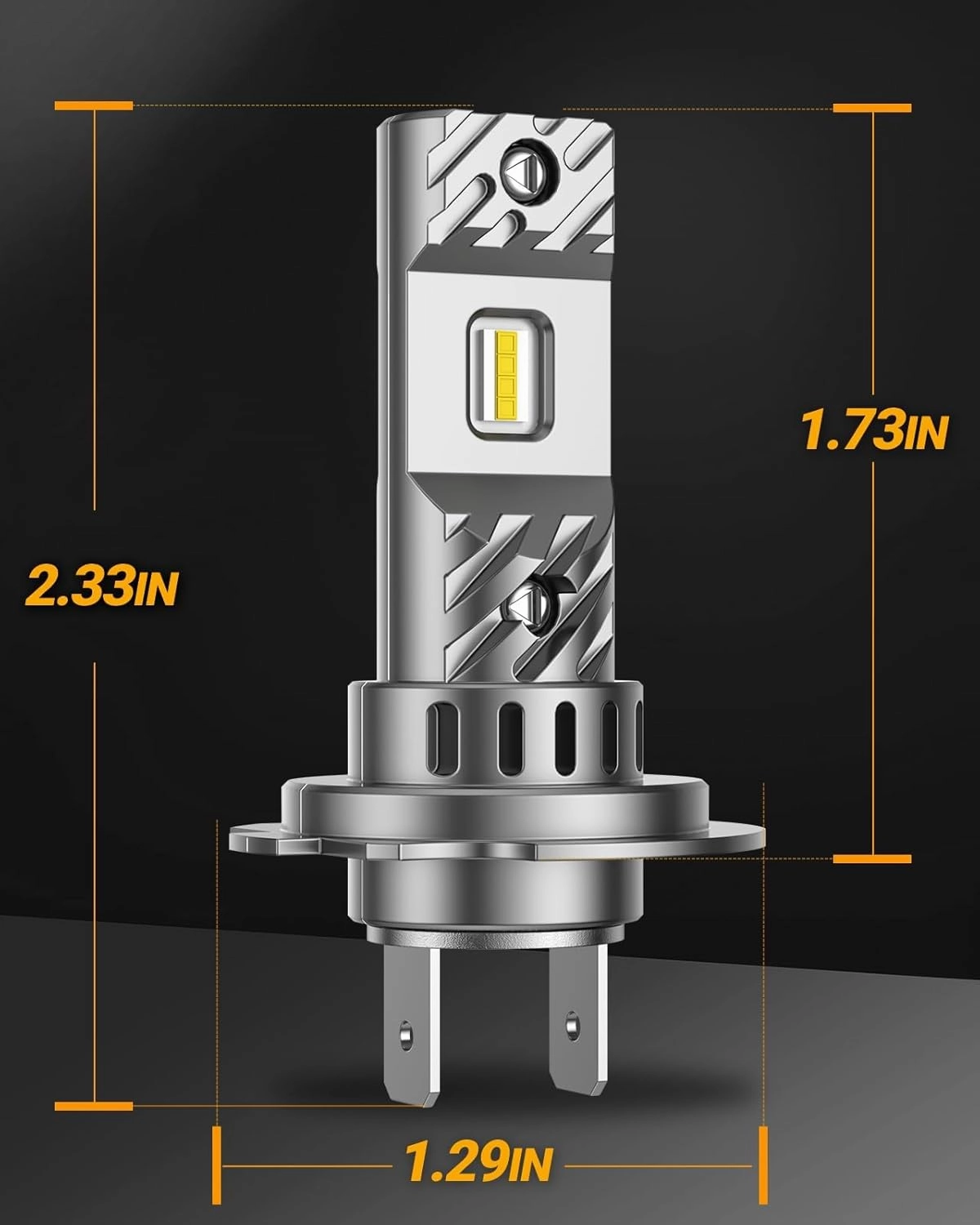 SEALIGHT H7 Bulbs 1:1 Design, 36000LM Ultra-Bright S6 H7 Dual Bulbs No Adapter Required No Cordless, 6500K White Light, 60000 Long Lifespan, Plug-N-Play, Driving Fog Spot Light Assemblies, Pack of 2