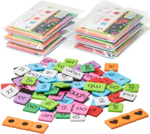 Set of 6 Classroom Magnetic Letter Tiles for Phonics and Spelling, Bulk Letter Tiles Alphabet Magnets Kids STEM Phonics Manipulatives for Students Teachers, Kindergarten to 3rd Grade Preschool