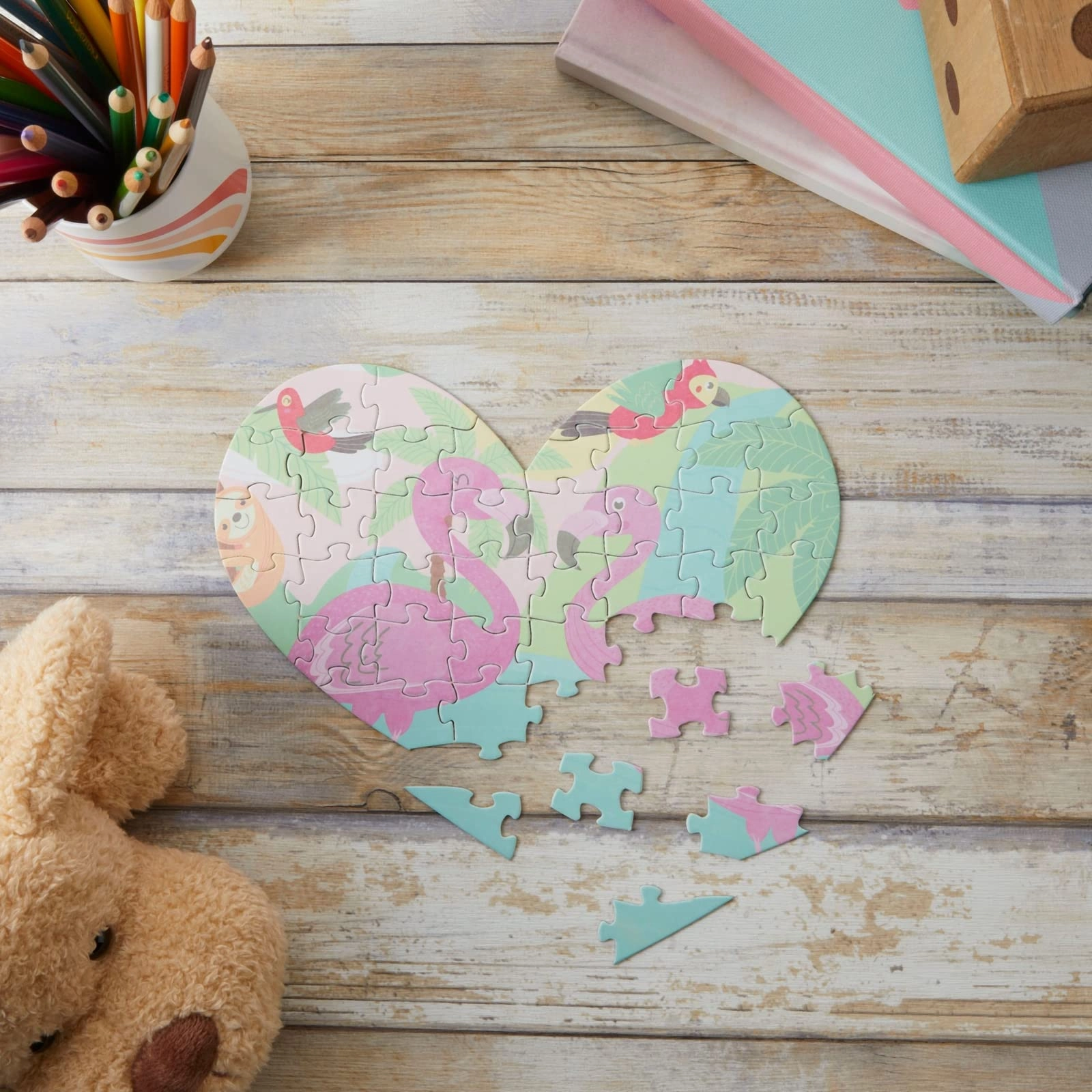 Set of 12 Heart Shaped Blank Jigsaw Puzzles to Draw On for Valentine’s, DIY Crafts (9 x 6 in, 40 Pieces Each)