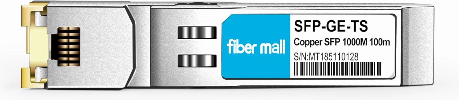 SFP to RJ45 for Dell Force10 GP-SFP2-1T Dell SFP-1G-T 310-7225 407-BBOS 1000BASE-T Mini GBIC SFP Copper RJ-45 100m Transceiver Module