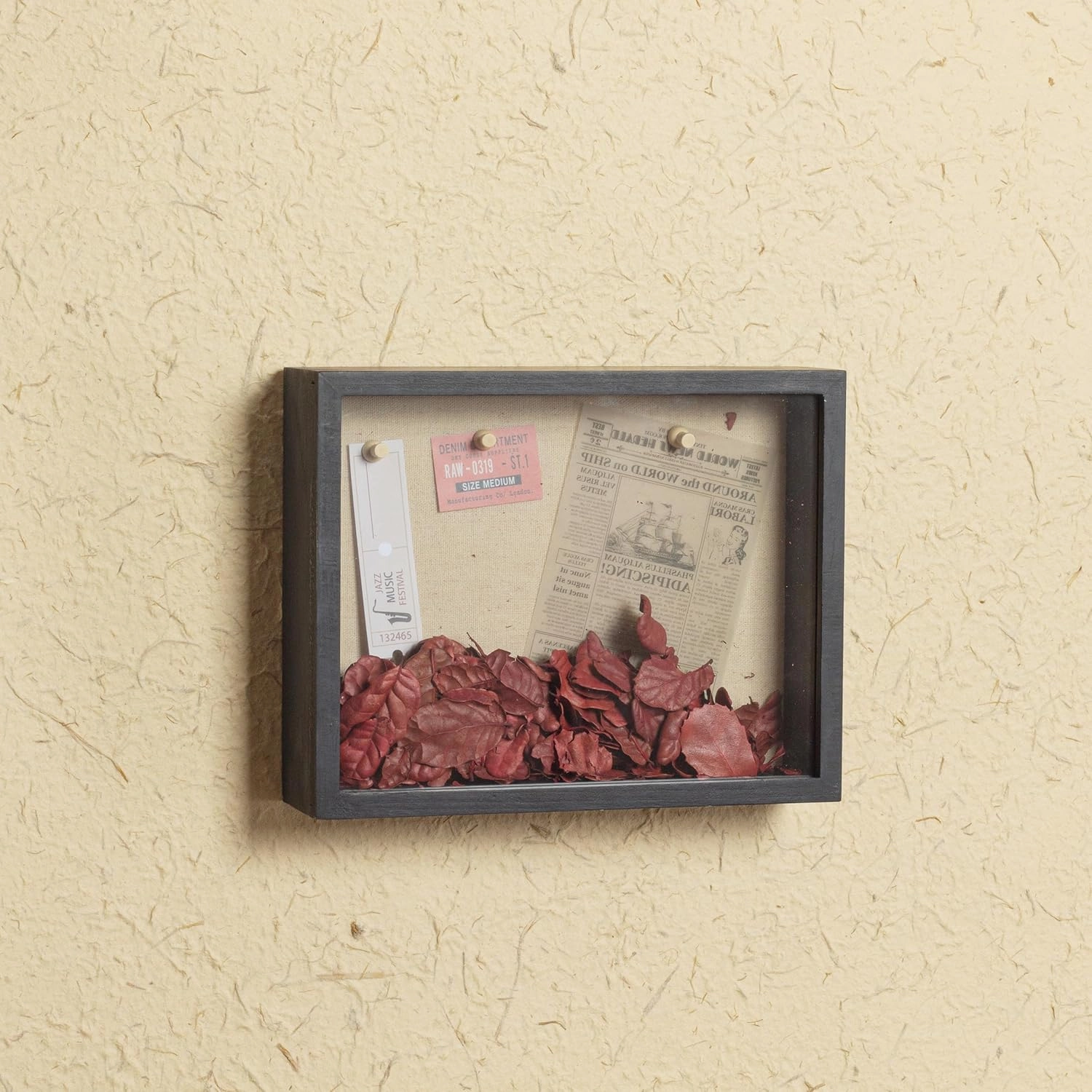 Shadow Box Frame 8x10 Shadow Box Display Case with Linen Back of Awards Memorabilia Flower, Pictures, Keepsakes、Bouquet、Medals and More Photos Memory Box Black