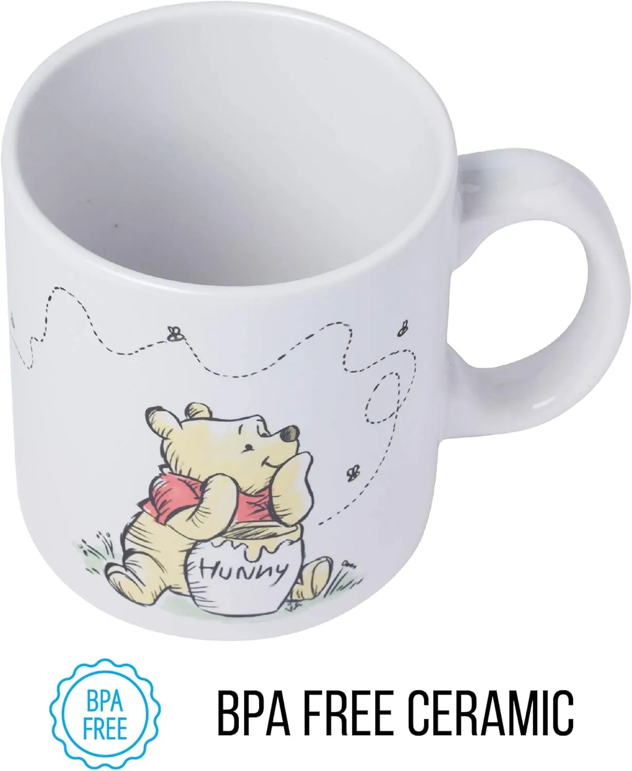 Silver Buffalo Disney Winnie the Pooh But First Hunny Piglet Ceramic Coffee Mug, 20 Ounces
