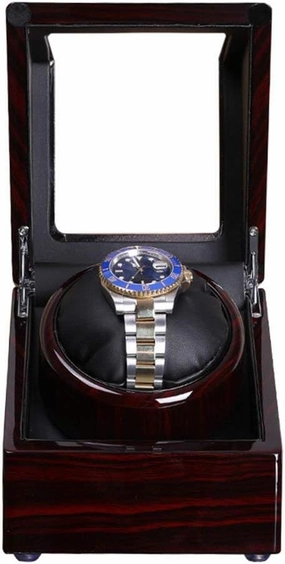 Single Sandalwood Piano Paint Mechanical Watch Automatic Watch Box Anti-Magnetic Mute Jewelry Gift Watch Winder Watch Box