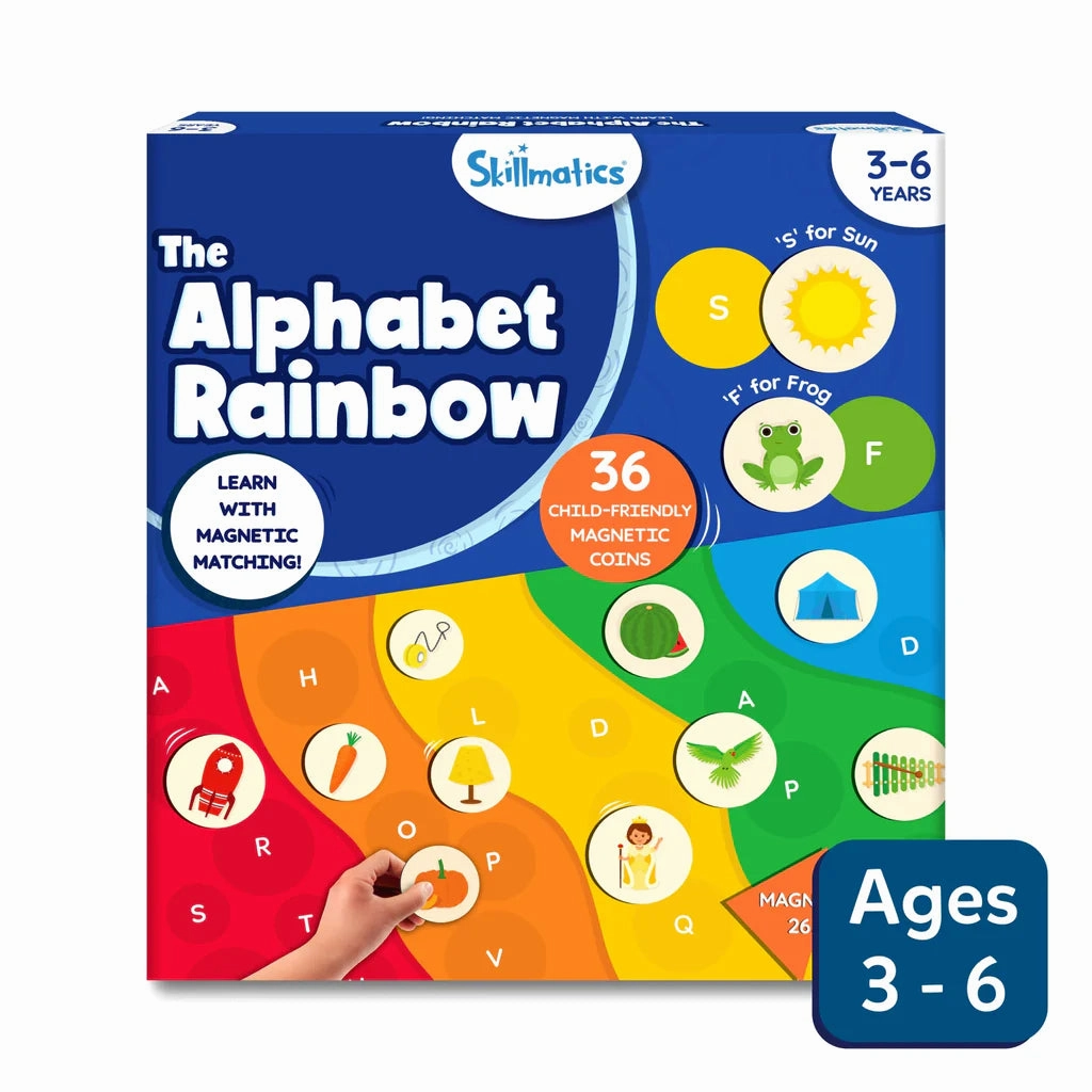 Skillmatics Magnetic Matching Activity - The Alphabet Rainbow, Preschool Learning Toy & Game for Kids, 35  Magnetic Pieces, Gifts for Girls & Boys Ages 3, 4, 5, 6