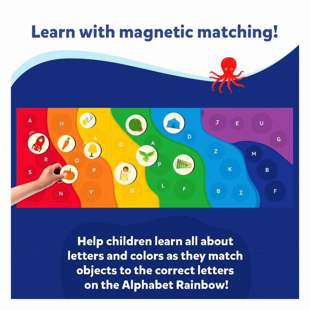 Skillmatics Magnetic Matching Activity - The Alphabet Rainbow, Preschool Learning Toy & Game for Kids, 35  Magnetic Pieces, Gifts for Girls & Boys Ages 3, 4, 5, 6