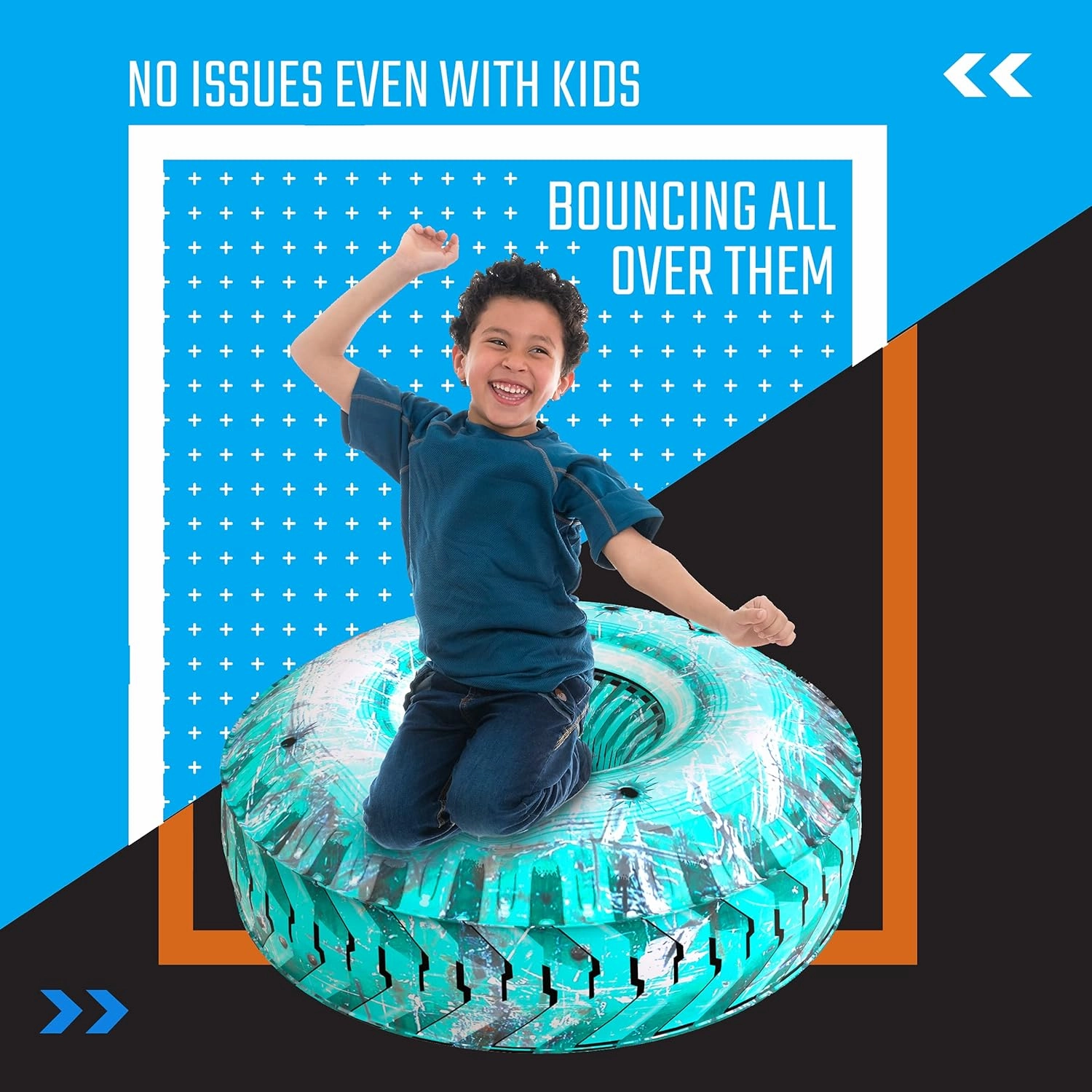 Skywin Inflatable Battle Bunkers - 4 Pieces Combat Obstacles Set for Play and Laser Tag (Blue)