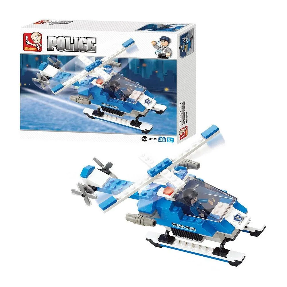 Sluban Special Police Helicopter, Building Blocks For Ages 6 