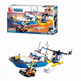 Sluban Land & Sea Police Building Blocks For Ages 6 