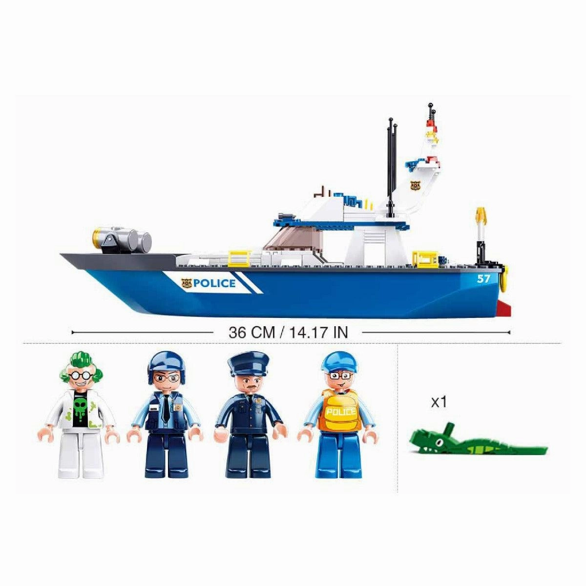 Sluban Land & Sea Police Building Blocks For Ages 6 