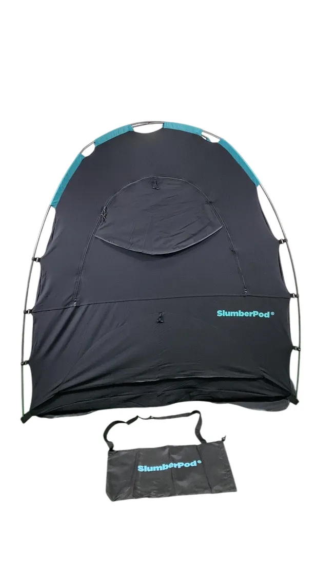 SlumberPod 2.0 Sleep Canopy, Black with Turquoise