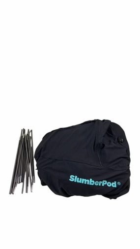 SlumberPod 2.0 Sleep Canopy, Black with Turquoise