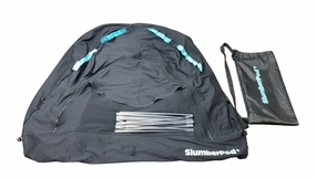 SlumberPod 2.0 Sleep Canopy, Black with Turquoise