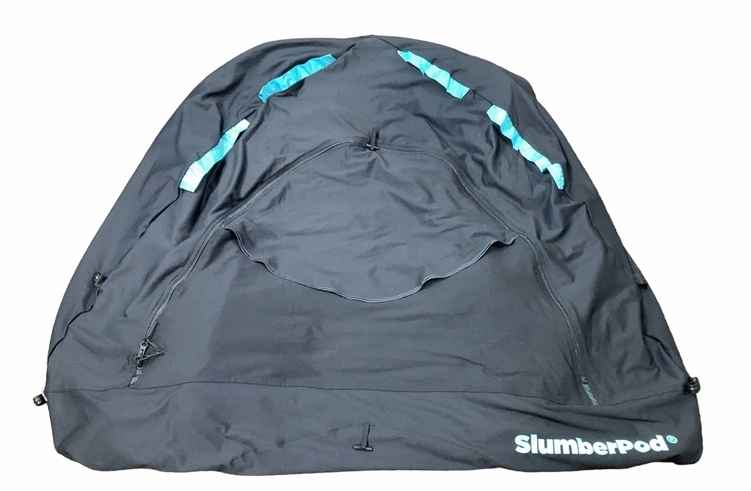 SlumberPod 2.0 Sleep Canopy, Black with Turquoise