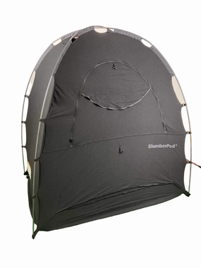 SlumberPod 3.0 Sleep Canopy with Fan, Black with Gray Accents