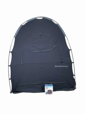 SlumberPod 3.0 Sleep Canopy with Fan, Black with Gray Accents