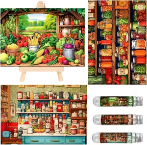 Small Jigsaw Puzzles for Adults 150 Pieces Vintage Illustration Mini Jigsaw Puzzles Oil Painting Challenging Mini Puzzles Tiny Jigsaw Puzzles 6 x 4 Inches, 3 Pcs,Mini Easel Included