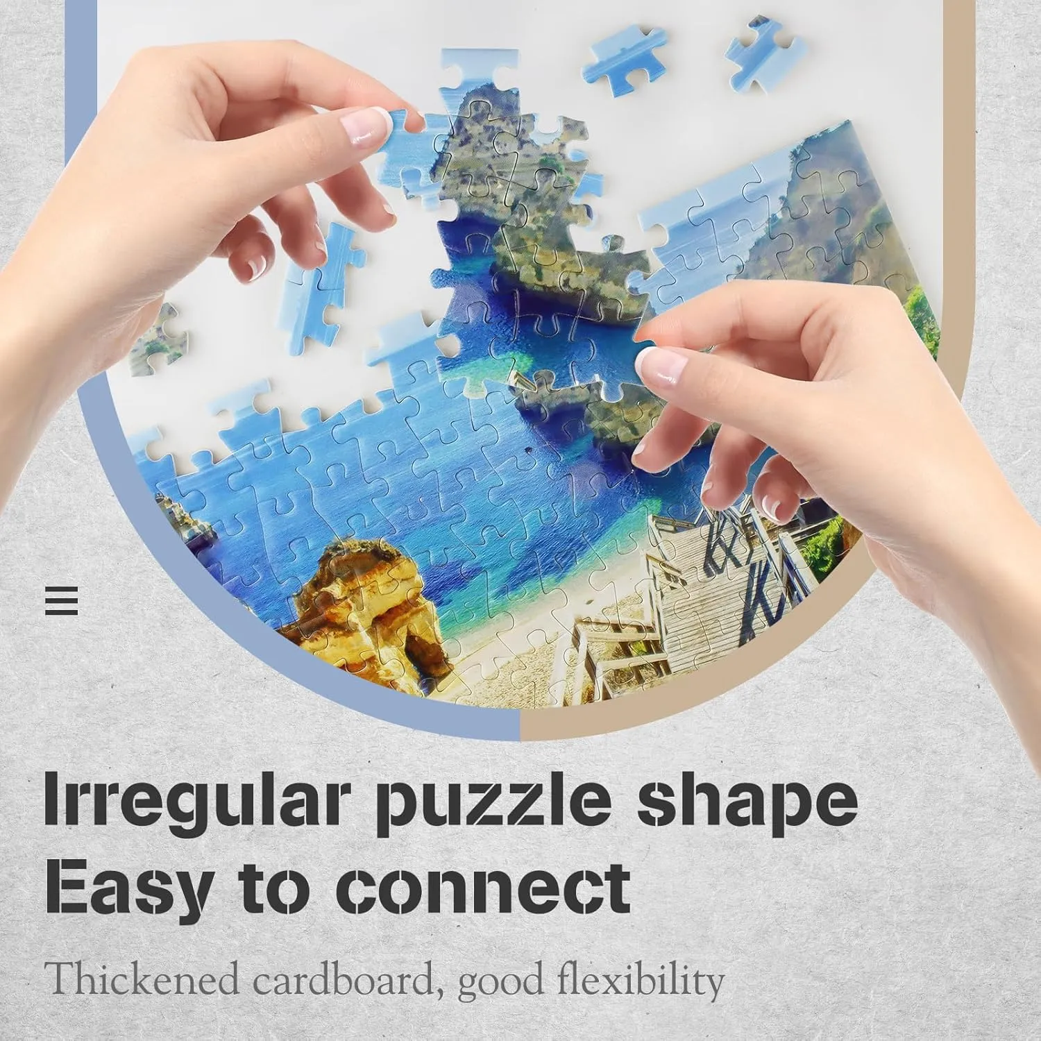 Small Jigsaw Puzzles for Adults Mini Puzzles 150 Pieces Micro Piece Small Puzzles Challenging Difficult Travel Puzzle Games Toys Gifts Beach Waterfall Puzzle 3 Packs 6 x 4 inch