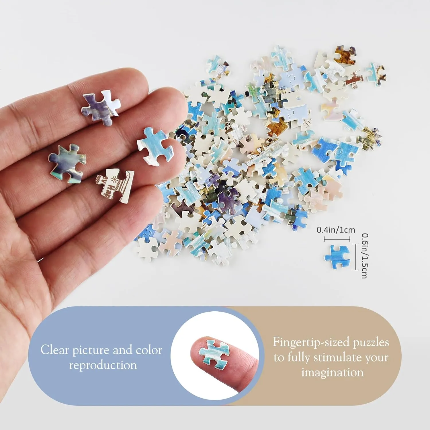 Small Jigsaw Puzzles for Adults Mini Puzzles 150 Pieces Micro Piece Small Puzzles Challenging Difficult Travel Puzzle Games Toys Gifts Beach Waterfall Puzzle 3 Packs 6 x 4 inch