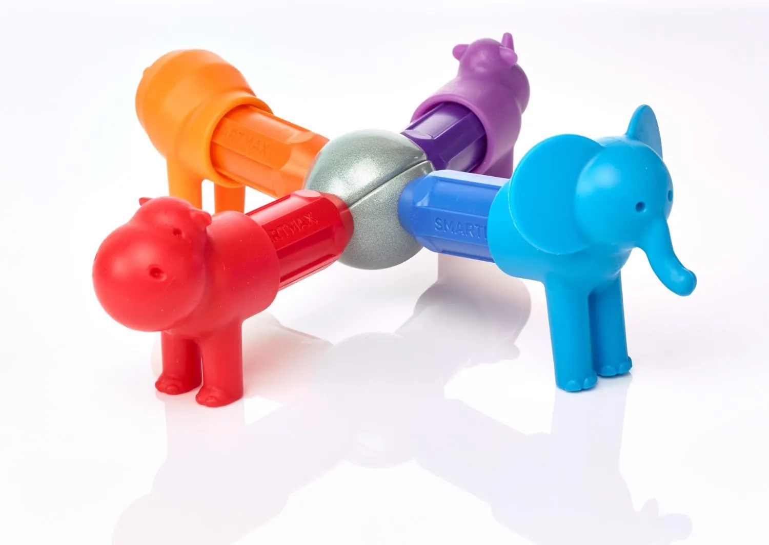 SmartMax My First Safari Animals STEM Magnetic Discovery Building Set with Soft Animals for Ages 1-5