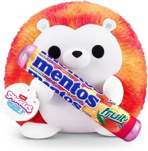 Snackles Series 2 Hedgehog & Mentos 14 Inch Plush by ZURU, Ultra Soft Plush, Collectible Plush with Real Licensed Brands, Stuffed Animal, Giftable