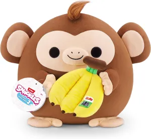 Snackles Series 2 Monkey & Dole 16 Inch Plush by ZURU, Ultra Soft Plush, Collectible Plush with Real Licensed Brands, Stuffed Animal, Giftable