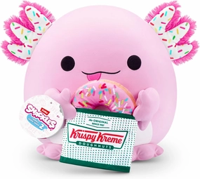 Snackles Series 2 Axolotl & Krispy Kreme 14 Inch Plush by ZURU, Ultra Soft Plush, Collectible Plush with Real Licensed Brands, Stuffed Animal, Giftable