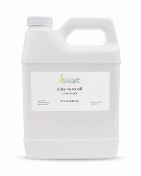 Soapeauty ALOE VERA OIL for Skin, Face, Hair | Moisturizes and Soothes | 100% Natural Oil Cold Pressed - 32 Fl Oz