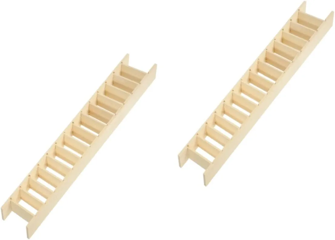 Sosoport 2pcs Miniature Wooden Ladder for Dollhouse Decoration Compact Garden Ornament for Role Play and Creative Scenes Natural Finish Mini House Aesthetics
